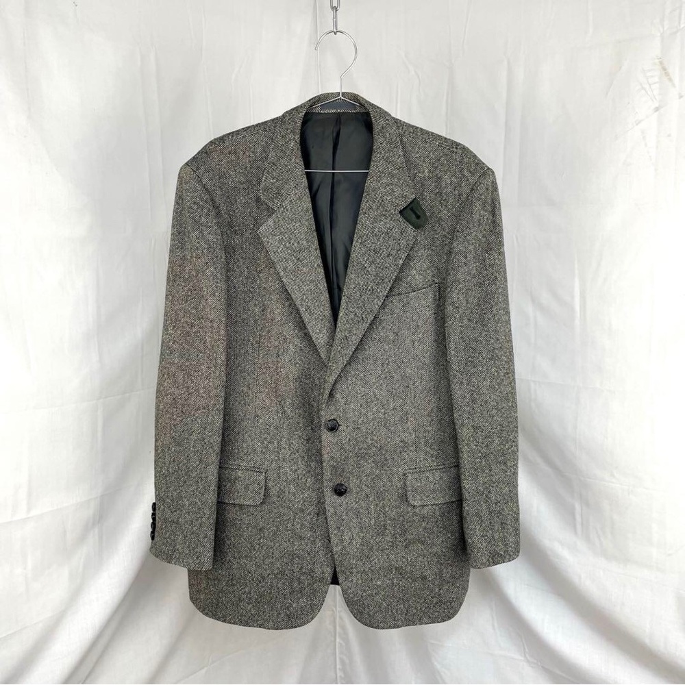 90s burberrys silk tweed tailored jacket